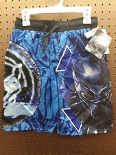 NEW Marvel Black Panther Boy's Swim Trunks Size Small UPF 50