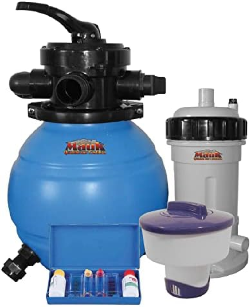 Mauk 1601 Sistema di filtraggio a sabbia 90 W con distributore di cloro e kit di