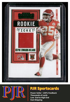 Clyde Edwards-Helaire 2020 Panini Contenders #RSV-CEH RC Ticket Swatches