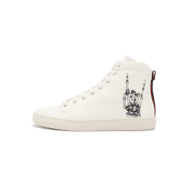 Bally X Swizz Beatz X Funk High-Top Sneaker, Weiß, UK-11, US-12, EU-45