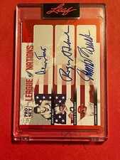leaf pro set League of Nations auto card west/staubach/bench