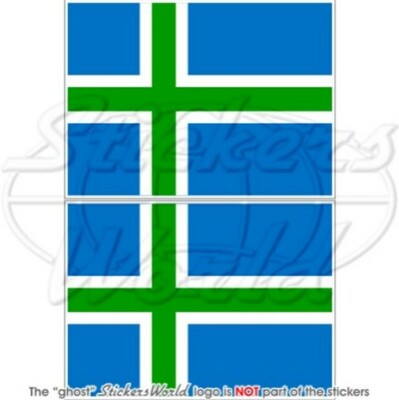 HIGHLANDS Scotland UK Flag, 100mm Vinyl Stickers x2