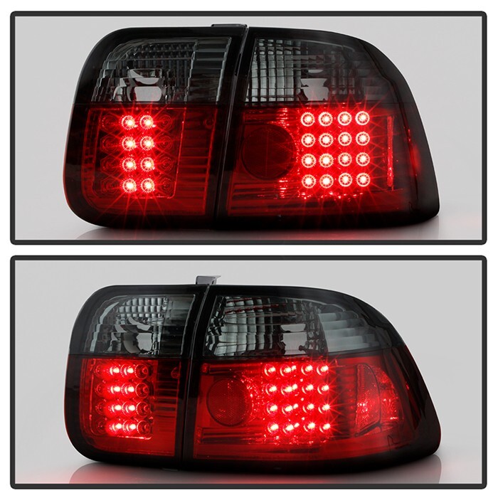 Spyder LED Tail Lights - Red Smoke for 96-98 Honda Civic 4Dr | eBay