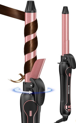 Rotating Curling Iron 1 In Fast & Effortless Auto Wand  LCD Display MESCOMB New