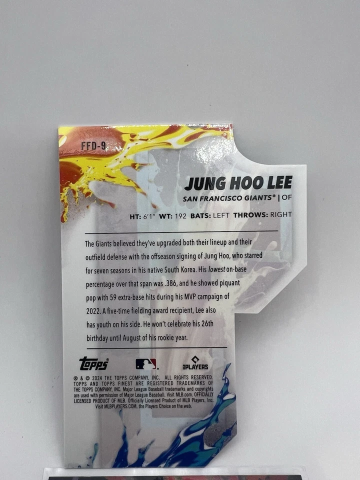 Jung Hoo Lee 2024 Topps Finest Firsts Die-Cut FFD-9 Rookie Case Hit SSP - Image 4 of 4