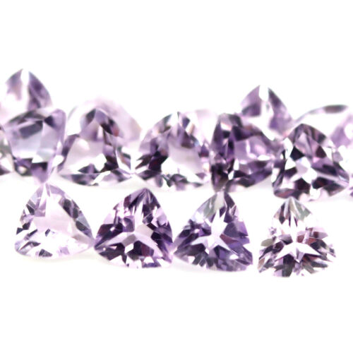 10.75 CT. Unheated 16Pcs Pink Amethyst Brazil Trillion - Picture 1 of 4