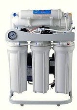 SISTEMA DE AGUA DE ÓSMOSIS INVERSA PREMIER 75 GPD CON BOMBA DE REFUERZO 6 Etapas UV
