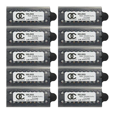 10 kit Dental orthodontic MIM Metal Bracket Mini Roth 018 Hook 345 DE bomaoer