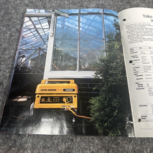 JOHN DEERE OUTDOOR POWER EQUIPMENT 1987 BROCHURE AD Specs - Picture 19 of 22