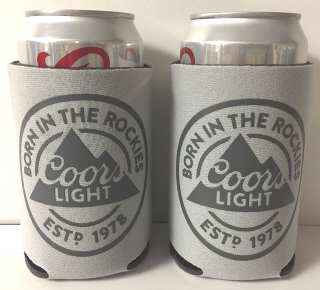 Coors Light Born In The Rockies Beer Koozie Can / Bottle Cooler Two (2