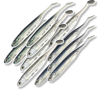  (12X)2'' OR (10X)5''/4'' realistic swim bait minnows fishing lures plus free gift