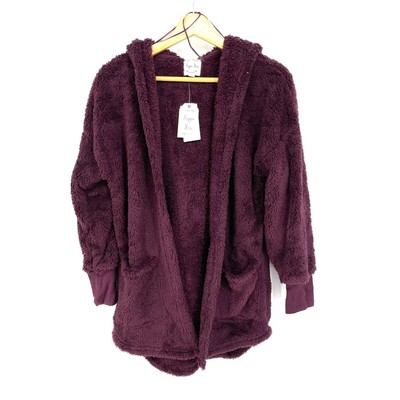 girls plum cardigan