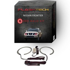 Kit de halo de faros LED ojo de ángel rojo para faros Nissan Frontier 2005-2008