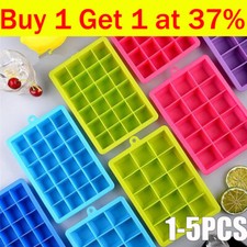 5X 24 Grids Silicone Giant Maker Square Juicy Mold Large Wax Ice Cube Tray Mould