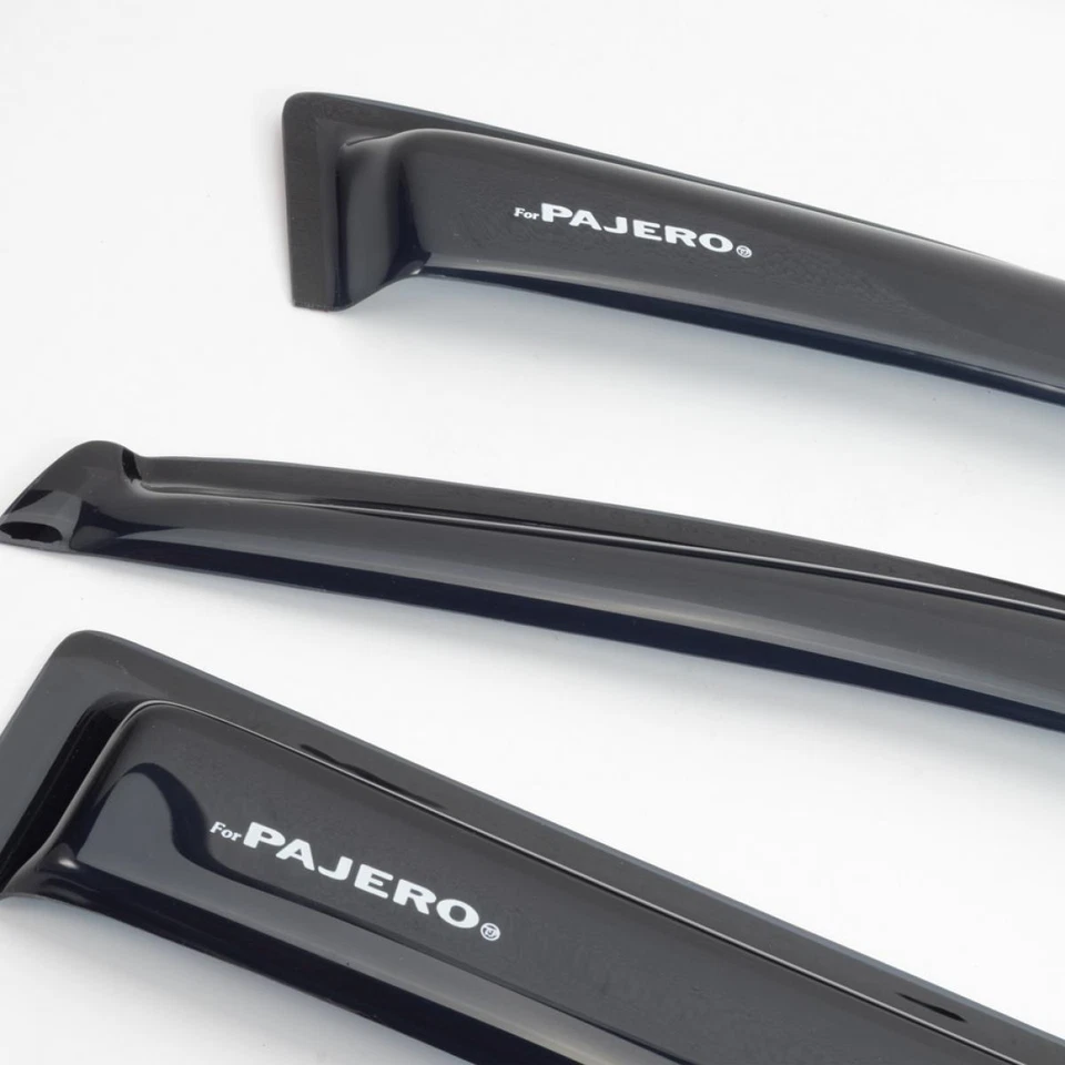 DEFLECTOR DE VIENTO PROTECTOR DE VISERA DE LLUVIA PARA SOL NEGRO PARA MITSUBISHI MONTERO SPORT 2008-2014 Foto 3 de 4