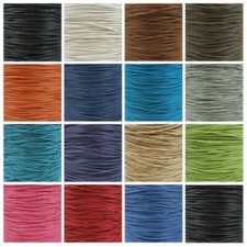 1mm 1.5mm 2mm  WAXED COTTON CORD CRAFTS STRINGING *29 COLOURS* BEADING BRACELET