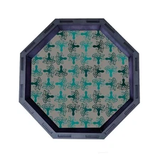 Octopuses Octagon Wooden Dice Tray, Rolling Tray D&D Tabletop Board Games RPG