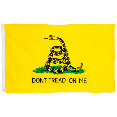 Gadsden Flag, Double-Sided 3x5ft Embroidered (Don't Tread On Me)