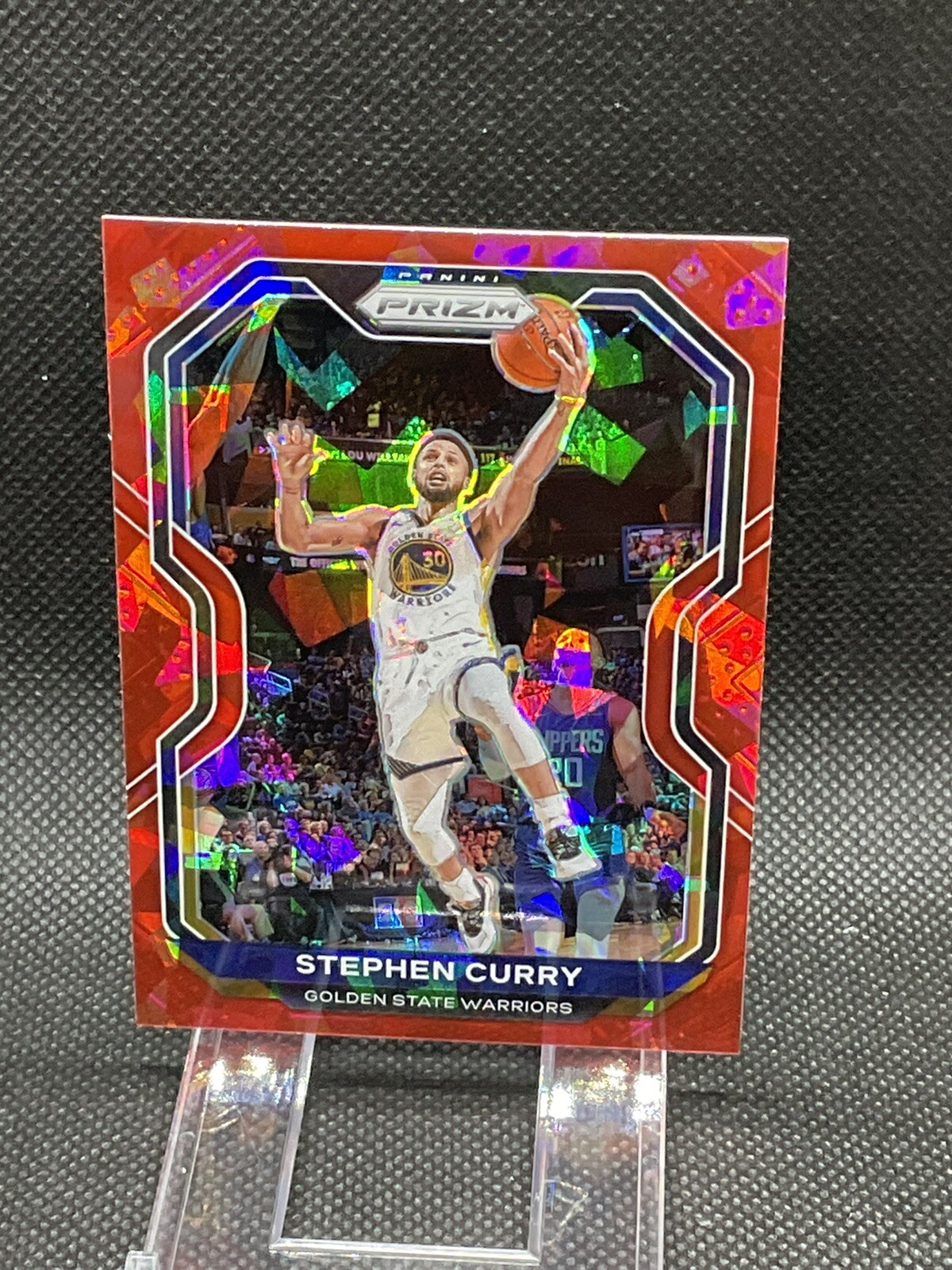 2020-21 PANINI PRIZM NBA BASKETBALL STEPHEN CURRY RED ICE PRIZM #159