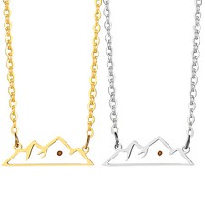 Women's Christian Mustard Seed Mountain Geometric Pendant Inspirational Necklace