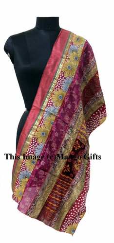 Indian Silk Sari Scarves Headwraps Scarf Stole Neckwraps Girls Fashion Lot 5 Pcs - Picture 3 of 5