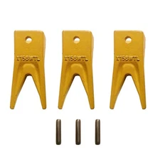 X156WTL Twin Tiger Bucket Teeth Rock Teeth with P156 Roll Pins - 3 Pack