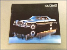 1978 Ford Ltd 12-page Vintage Original Sales Brochure Catalog 1978 Ford Ltd 12-page Vintage Original Sales Brochure Catalog