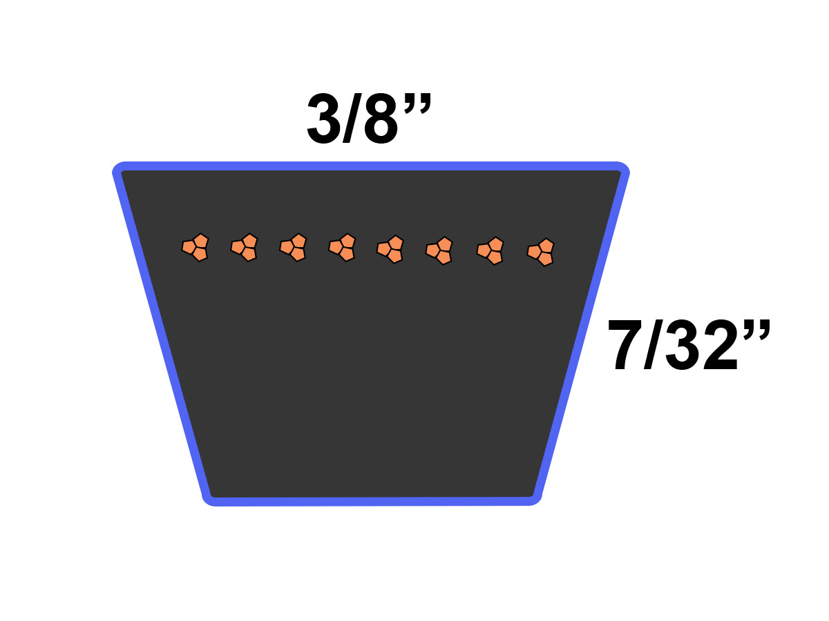 Goodyear 5LK350 Lawn and Garden Aramid V-Belt 5/8 x 35 in Goodyear 5LK350 Lawn and Garden Aramid V-Belt 5/8 x 35 in