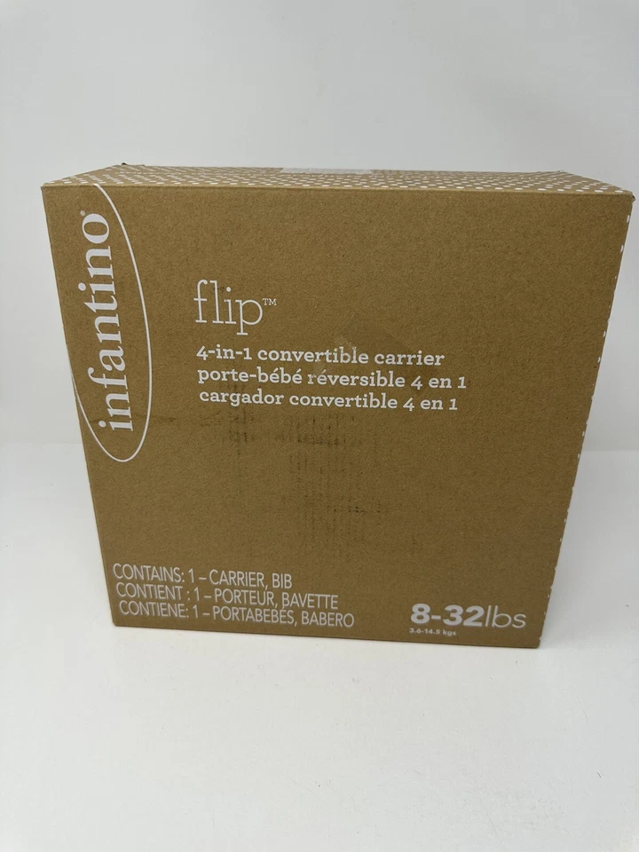 Infantino Flip 4 In 1 Convertible Baby Carrier, 4-Position, Gray - For 8-32 Lbs. - Image 3 of 4