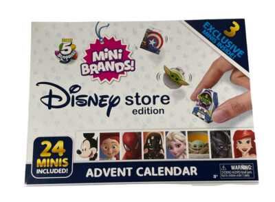 5 Surprise Mini Brands! 2022 Disney Store Edition Advent Calendar New