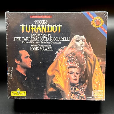 Puccini TURANDOT Maazel Marton Carreras [CBS Masterworks 2 CD Box Set] SEALED