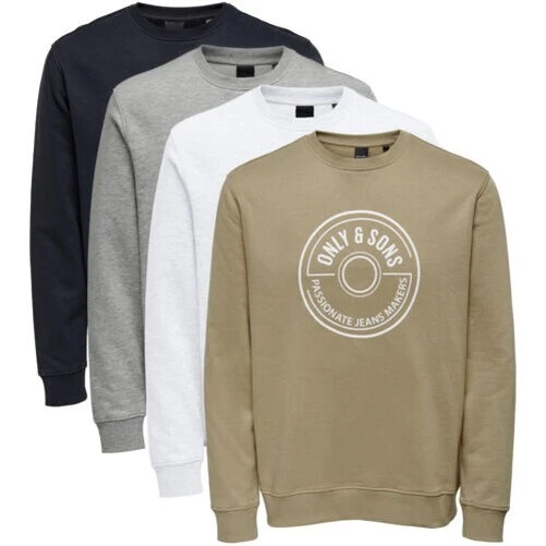Only Sons Mens Jumper Regular FIt Crew Neck Sweatshirt 100
