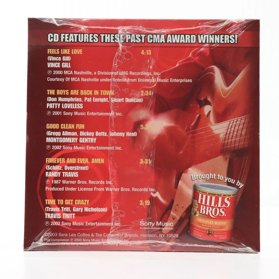 Hills Bros. Country's Hottest CMA Awards (CD, 2003, Sony) SEALED New Mini Album - Image 2 of 3