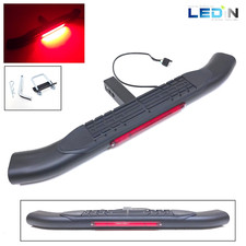 For 2 Receiver Steel Tow Hitch Step Bar Guard Black 36x4 Oval Brake 4-pin Plug