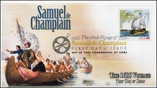 AO 4073-1, 2006, Samual de Champlain, FDC, Add-on Cachet. Digital Color Postmark