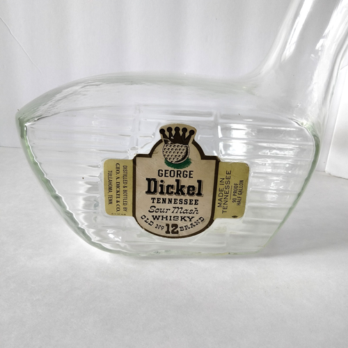 VTG George Dickel Tennessee Whiskey Golf Club Glass Bottle Decanter Made In USA - Picture 2 of 13