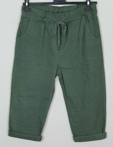NEW SUMMER 3/4 LADIES REGULAR SOFT SMOOTH FABRIC COMFY CROP MAGIC PANTS - Picture 3 of 15