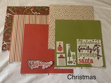 CHRISTMAS Scrapbook Kit 12x12 Papers, stickers, a Paper-Pieced TITLE