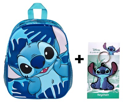  Disney*Lilo & Stitch*3D STITCH Rucksack [ca.33x27x10cm]+Anhänger [ca.5x6cm]*NEU