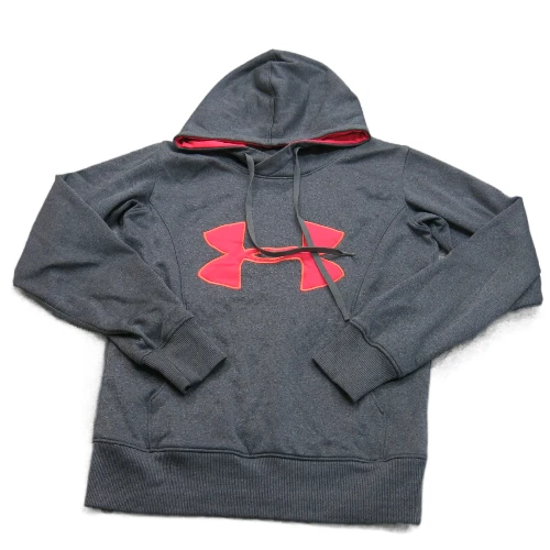 Under Armour Women Hoodie Drawstring Pockets Semi Fitted Heatgear Black  Size XS