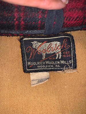 Woolrich Vintage 50's Mackinaw Buffalo Red Plaid Wool Hunting