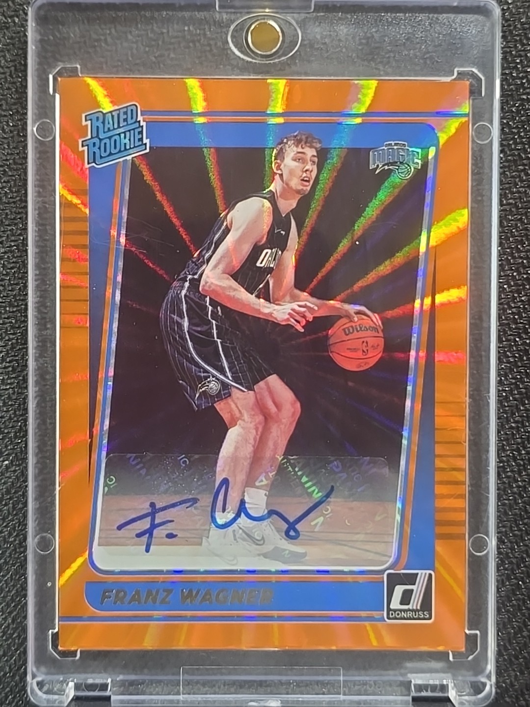 2021-22 Panini Donruss - Rated Rookie Franz Wagner #235 Holo Orange Laser...