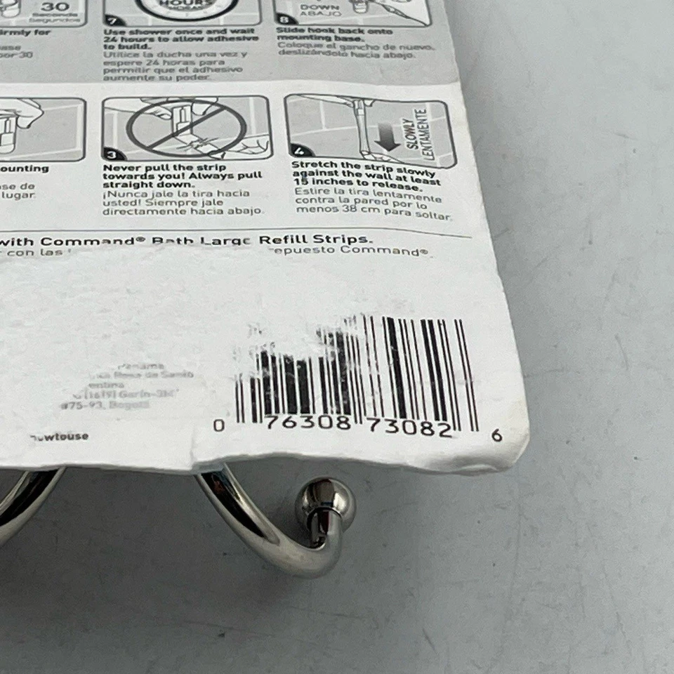 Gancho doble de baño 3M Command grande níquel satinado BATH09-SN-ES sin daños-2PK Foto 4 de 4