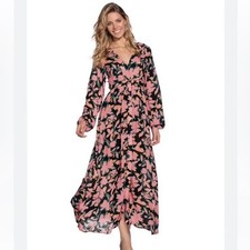 MAAJI  Love Vine Kimono Cover Up Dress Long Sleeve Size Medium