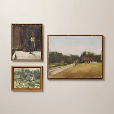 3pc 10x8" and 10x12" and 18x14" Mixed Gallery Wall Art Set -