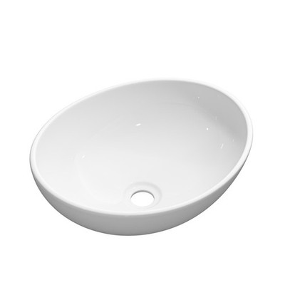 HOROW Bathroom Vessel Sink 16x13 Inch Oval Vanity Bowl Porcelain Ceramic Basin