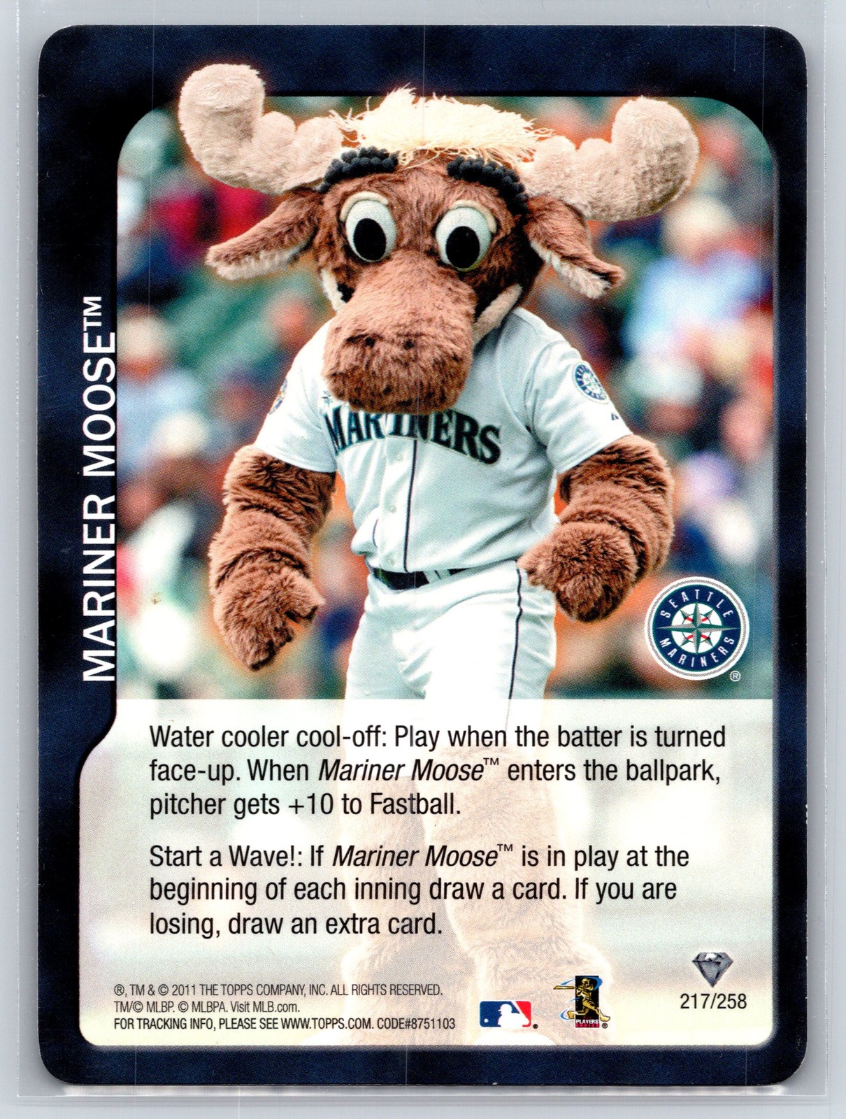 2011 Topps Attax #217 Mariner Moose Foil