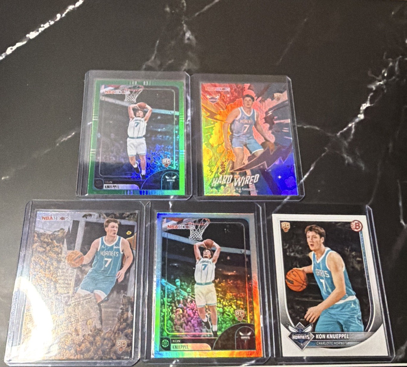 Kon Knueppel 2025-26 Topps NBA Hoops Hornets Rookie Insert Lot (5) 