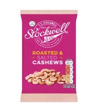 4 X Stockwell & Co Roasted & Salted Cashews 125G