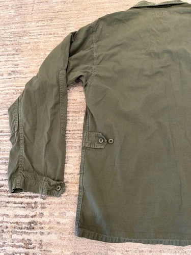 Tellason Jacket Mens Medium Green Cotton Military Field Utility Made In Italy image 22